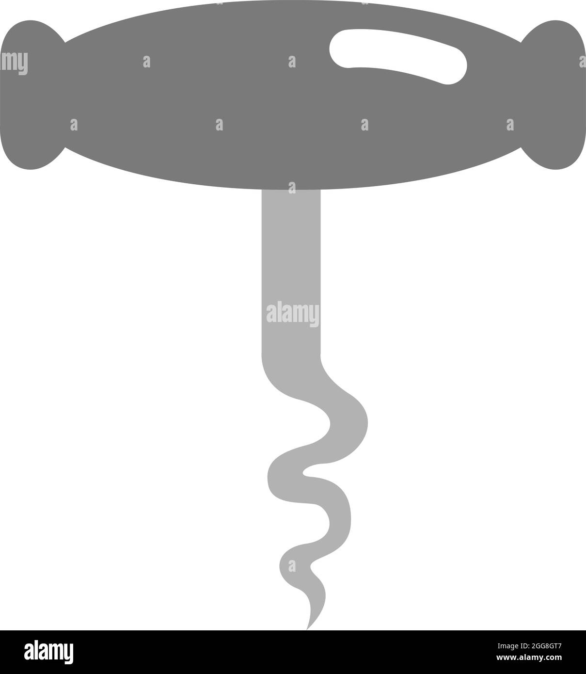 Cavatappi per vino, illustrazione, vettore su sfondo bianco. Illustrazione Vettoriale