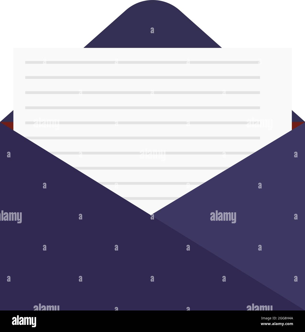 Busta blu, illustrazione, vettore su sfondo bianco. Illustrazione Vettoriale