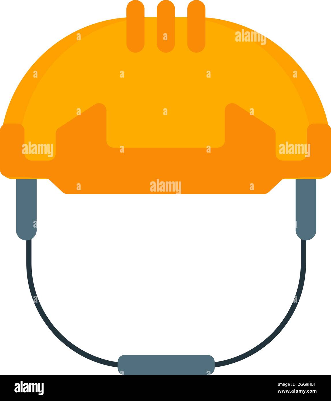 Casco da lavoro, illustrazione, vettore su sfondo bianco. Illustrazione Vettoriale