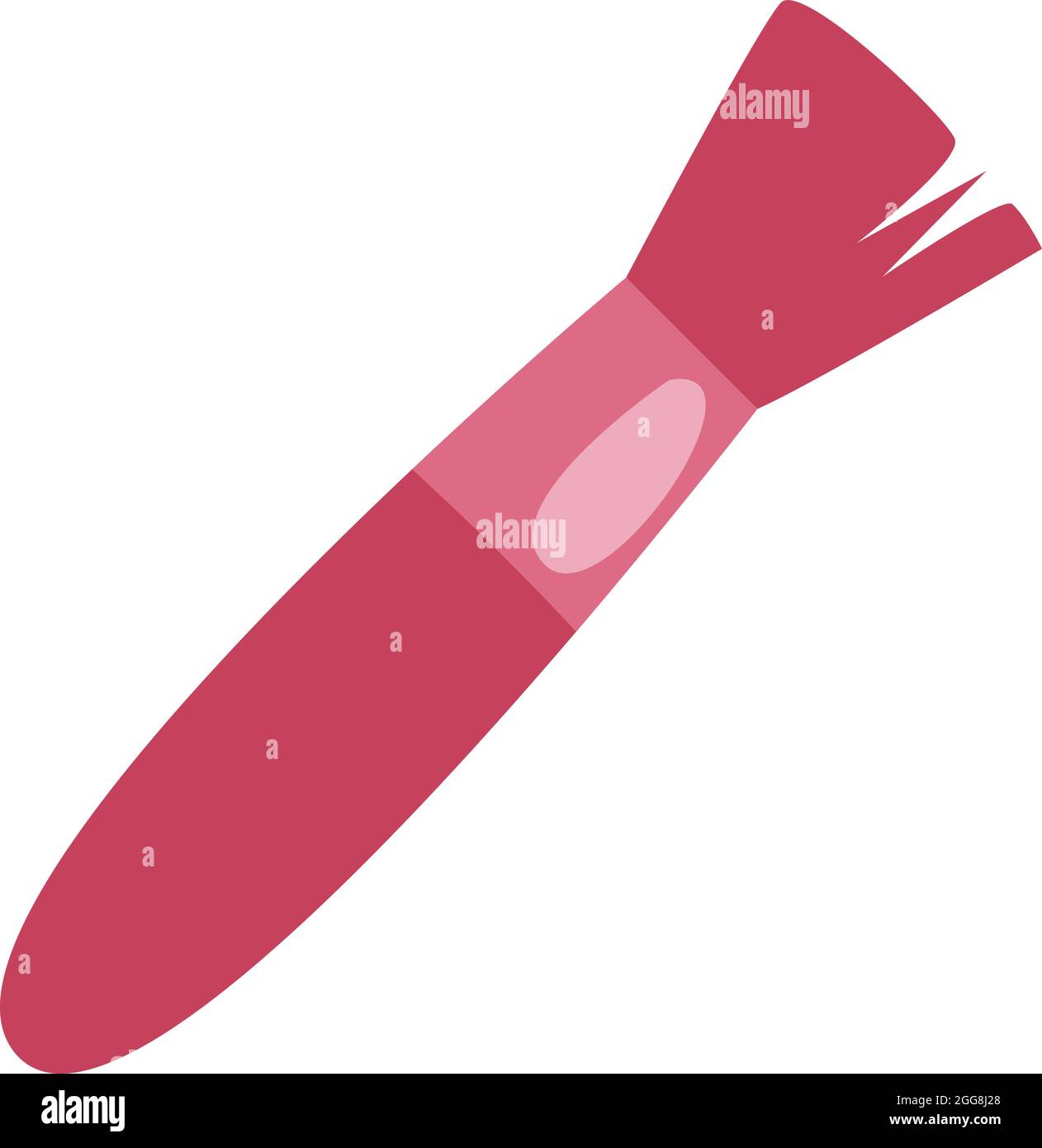 Pennello rosso, illustrazione, vettore, su sfondo bianco. Illustrazione Vettoriale