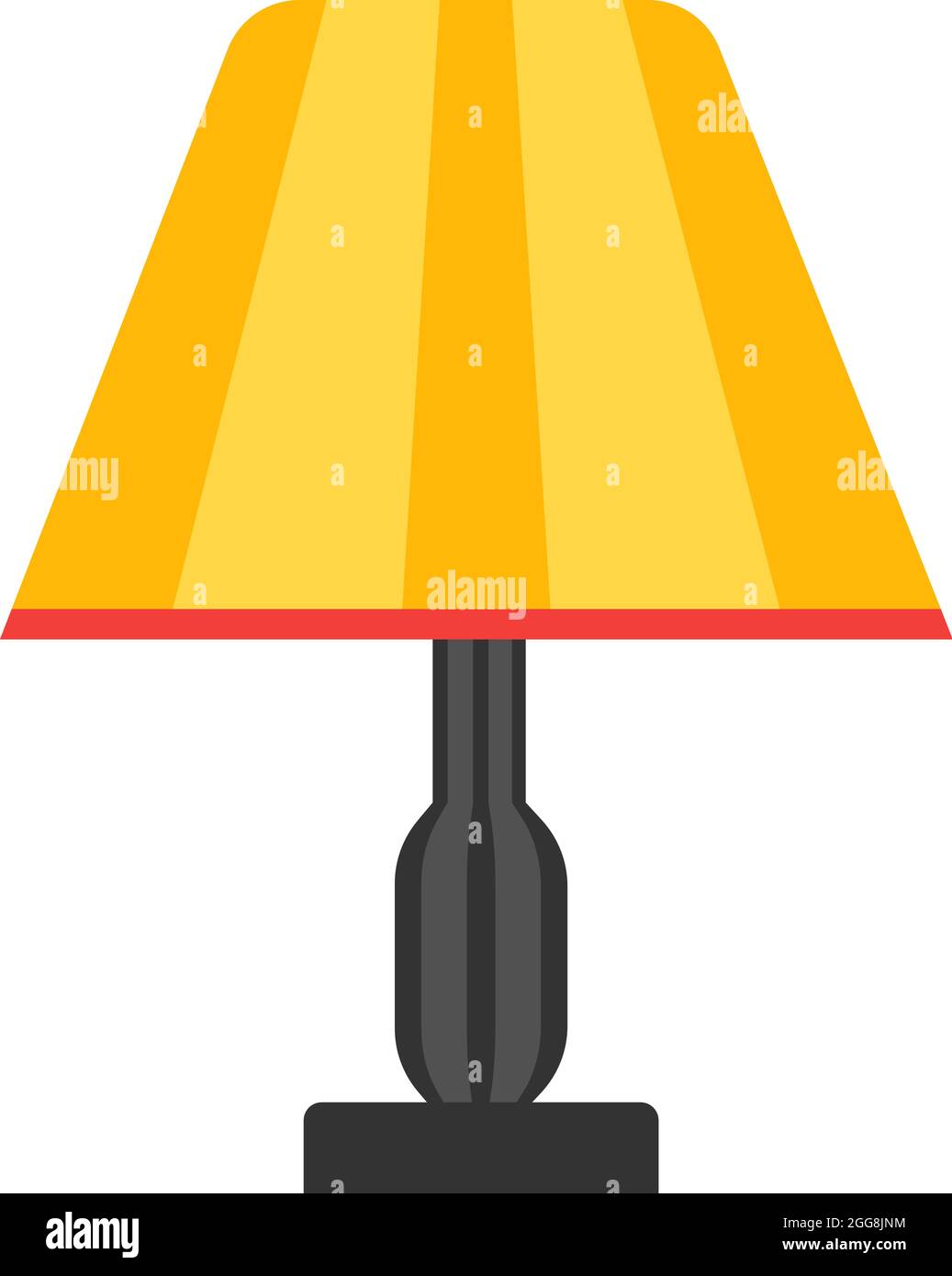 Lampada gialla, illustrazione, vettore su sfondo bianco. Illustrazione Vettoriale