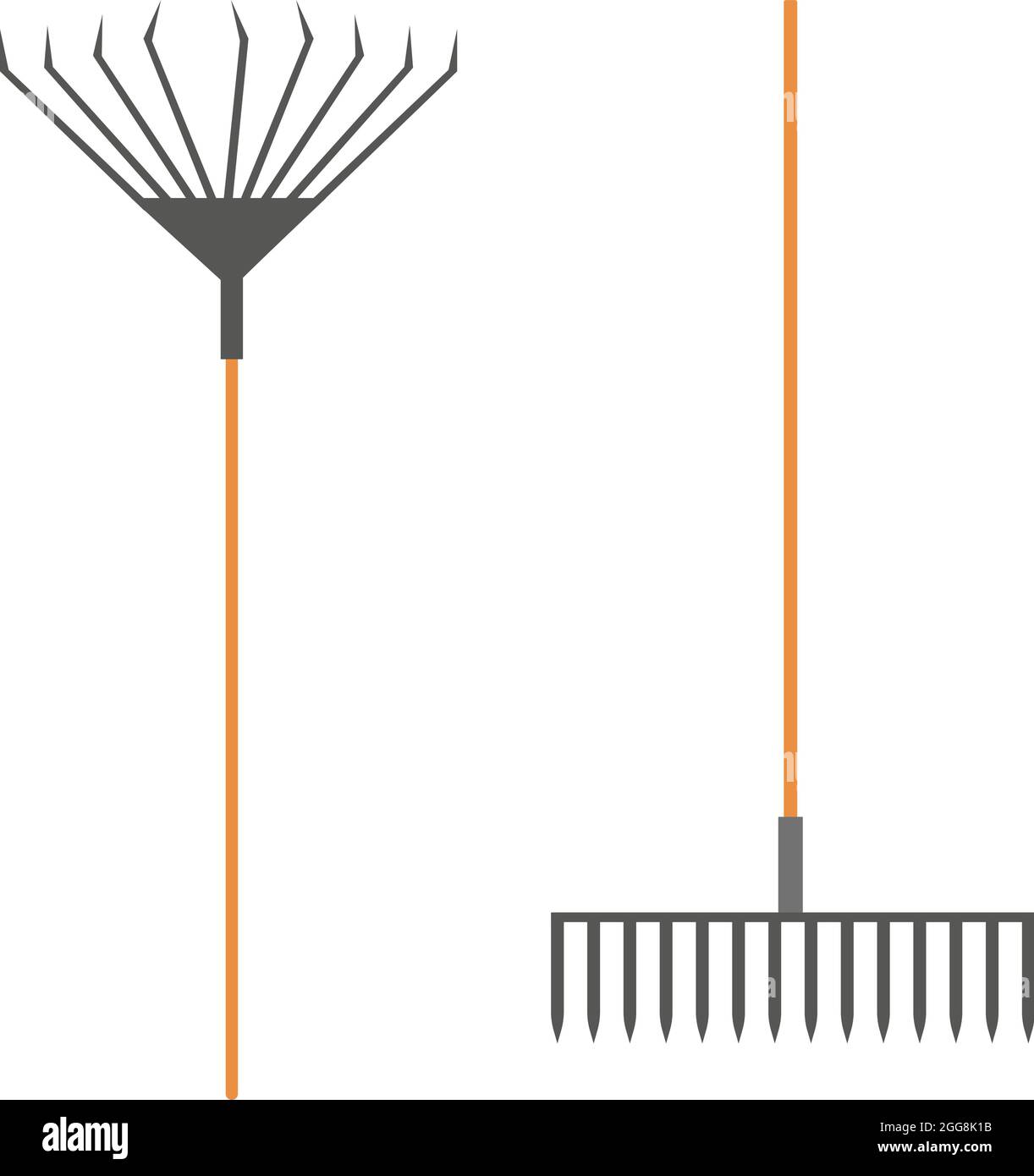 Due rastrelli, illustrazione, vettore su sfondo bianco. Illustrazione Vettoriale