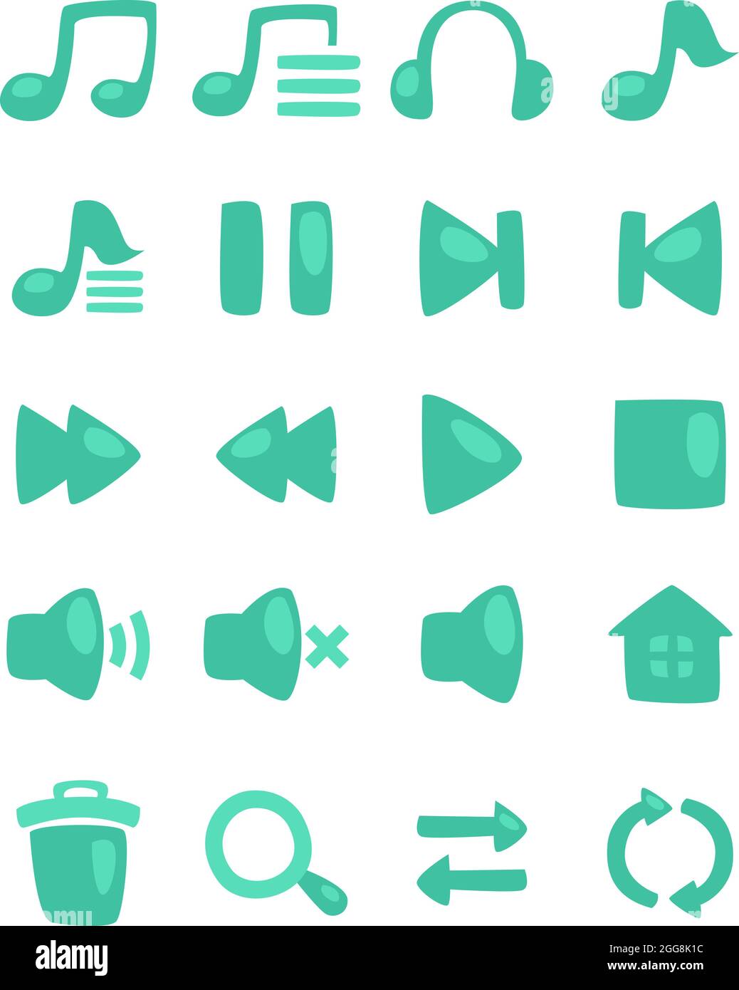 Lettore musicale, illustrazione, vettore, su sfondo bianco. Illustrazione Vettoriale