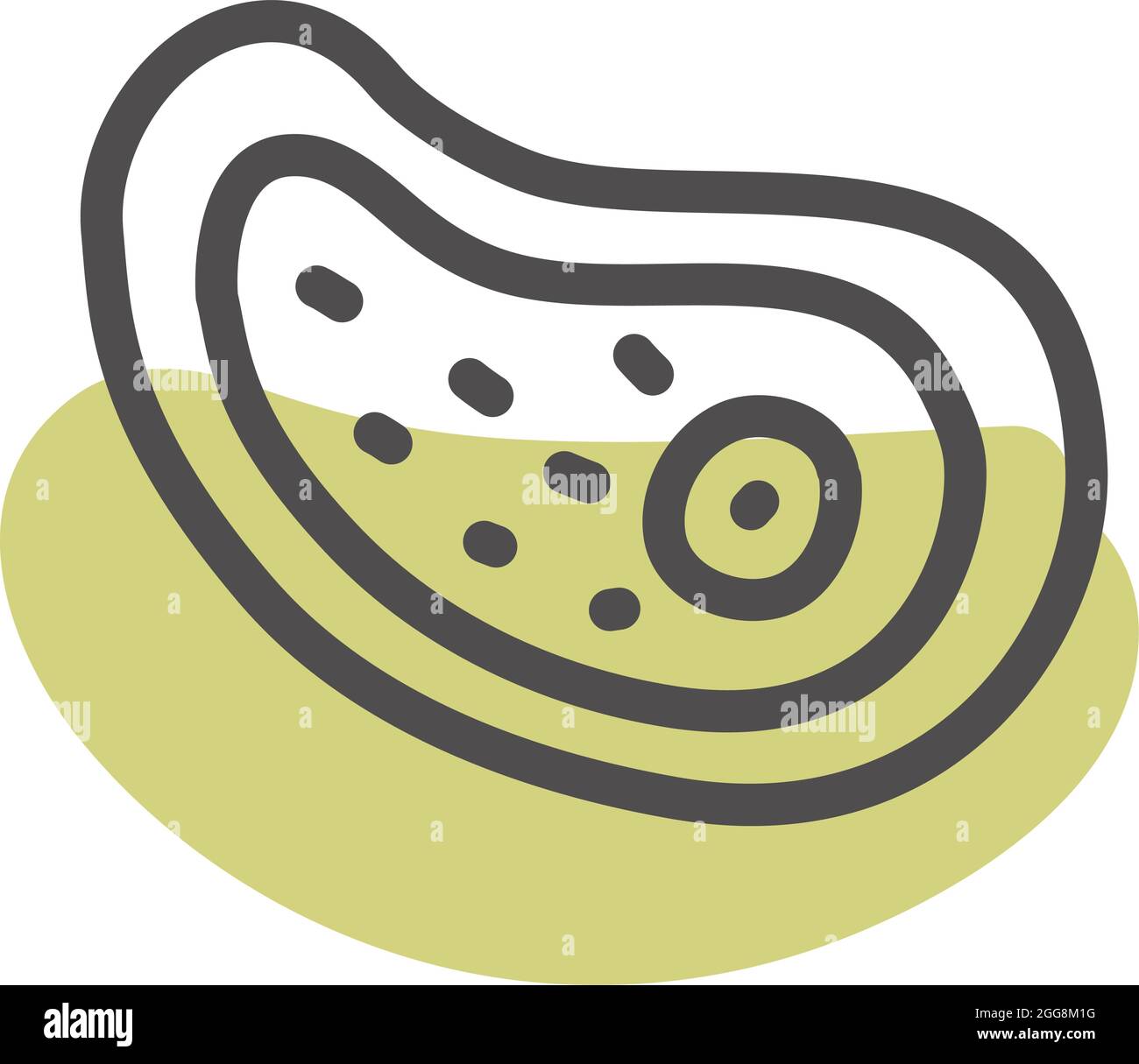 Pericolo batteri, illustrazione, vettore, su sfondo bianco. Illustrazione Vettoriale