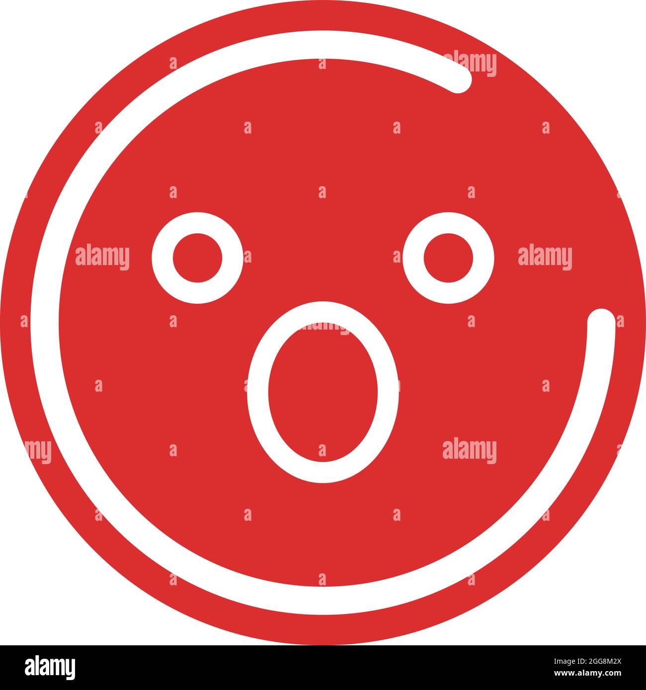 Emoticon sorpresa, illustrazione, vettore, su sfondo bianco. Illustrazione Vettoriale