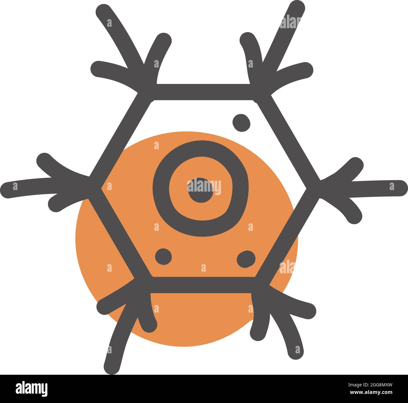 Batteri esagonali, illustrazione, vettore, su sfondo bianco. Illustrazione Vettoriale