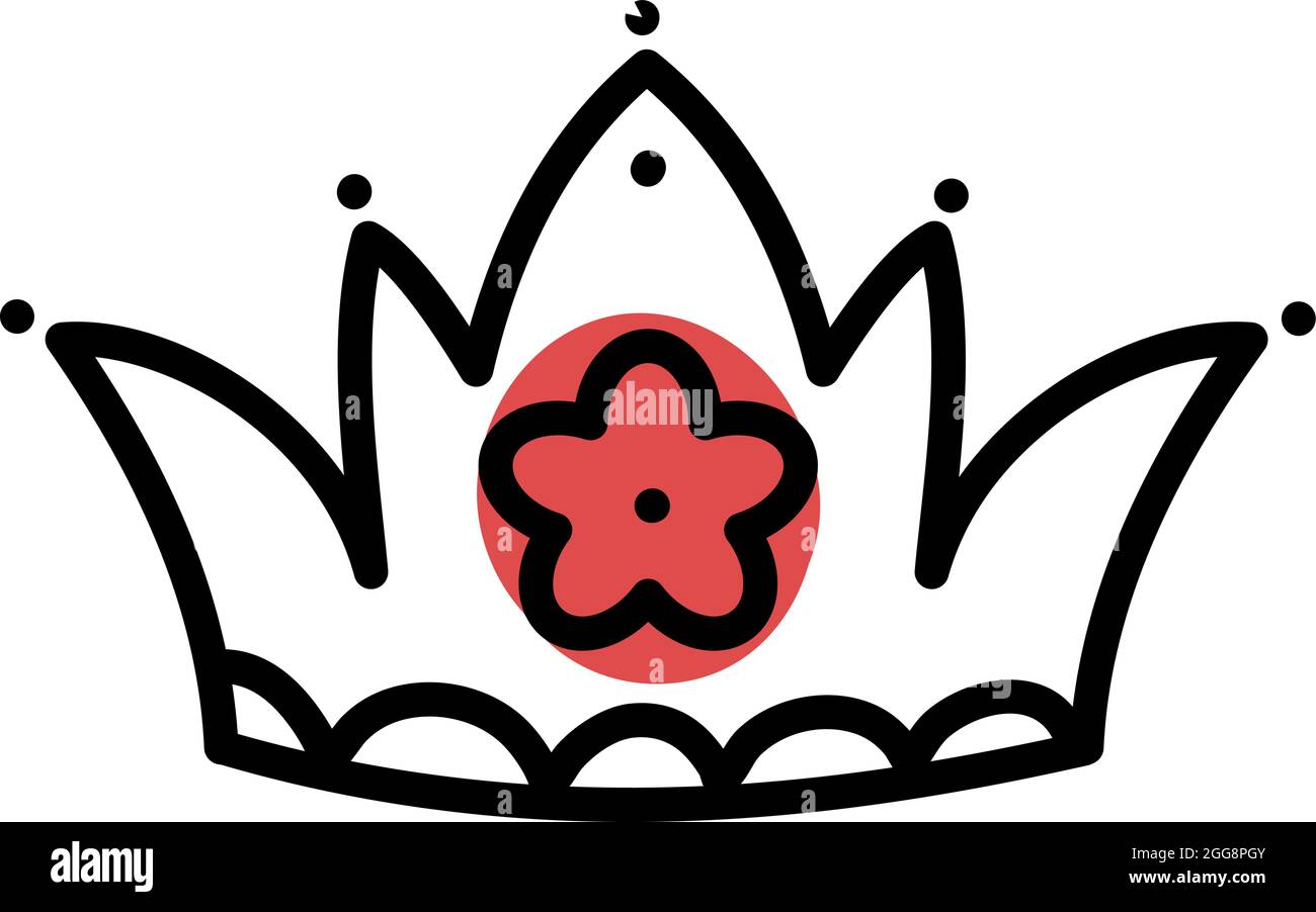 Corona elegante, illustrazione, vettore, su sfondo bianco. Illustrazione Vettoriale