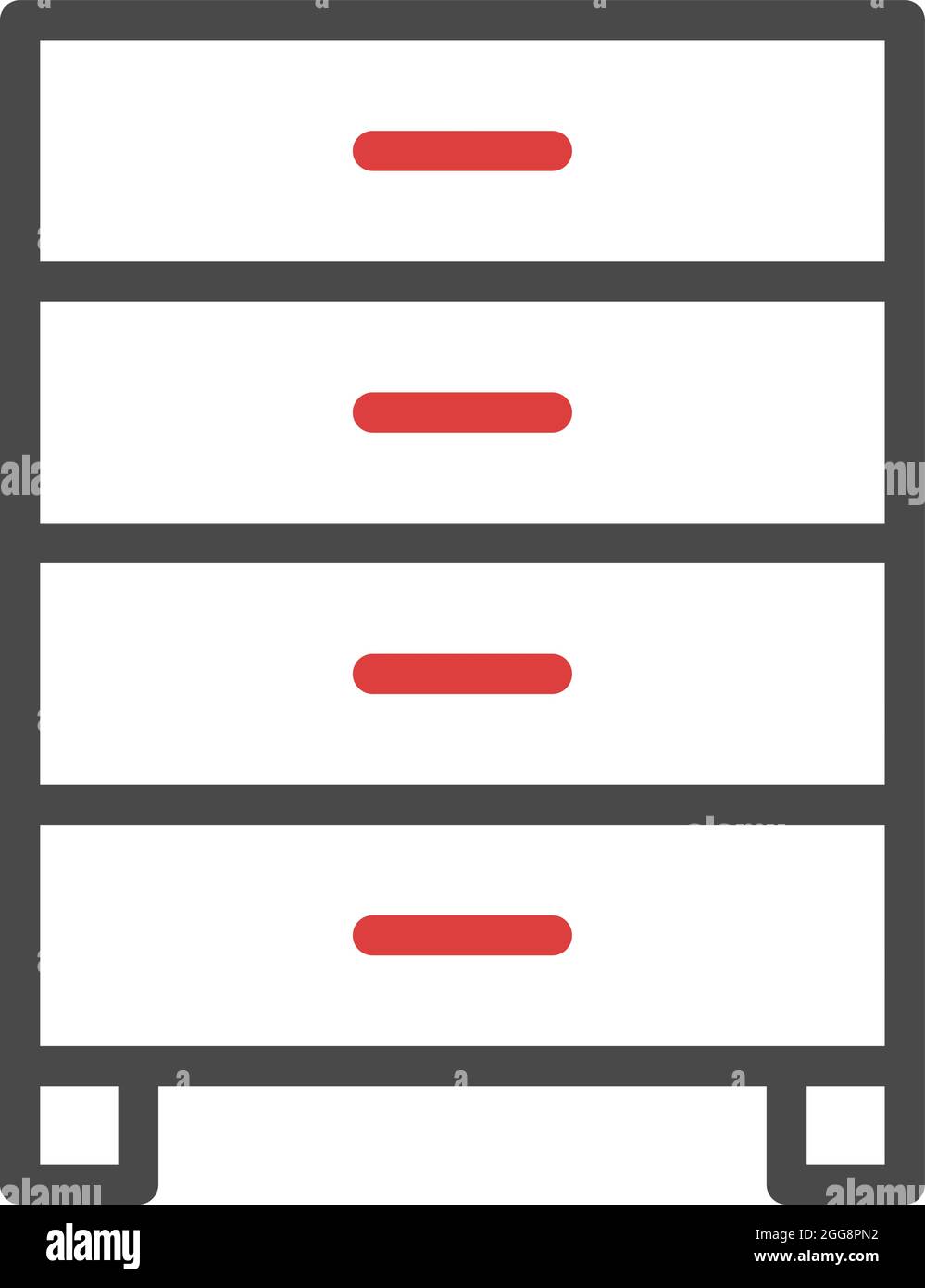 Cassetti per ufficio, illustrazione, vettore, su sfondo bianco. Illustrazione Vettoriale