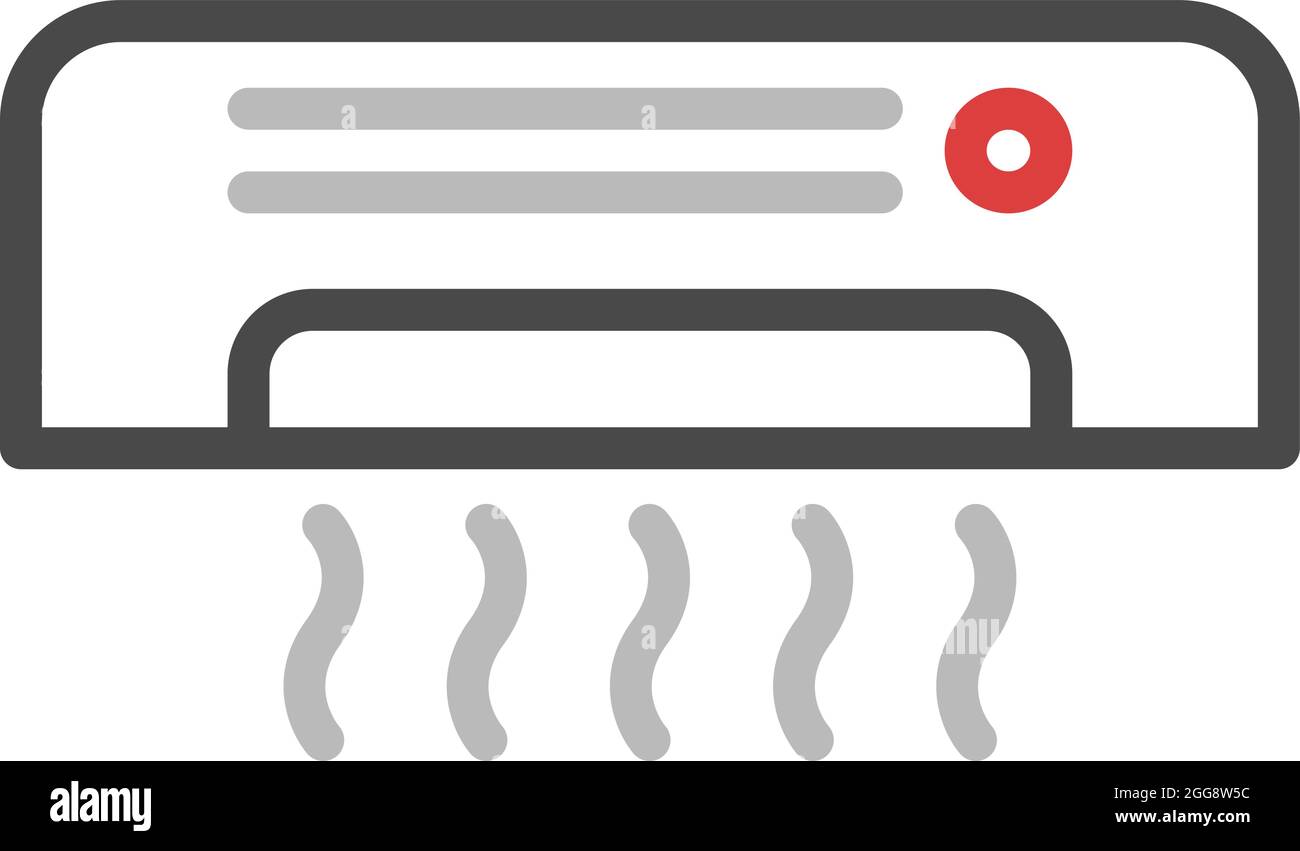 Aria condizionata, illustrazione, vettoriale, su sfondo bianco. Illustrazione Vettoriale