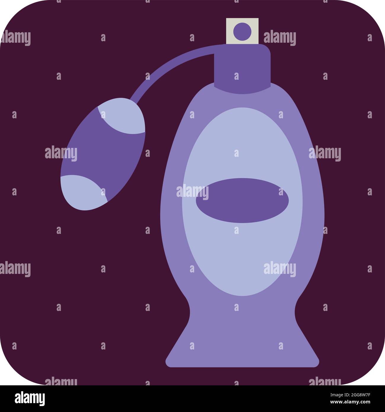 Profumo con piccola pompa, illustrazione, vettore, su sfondo bianco. Illustrazione Vettoriale