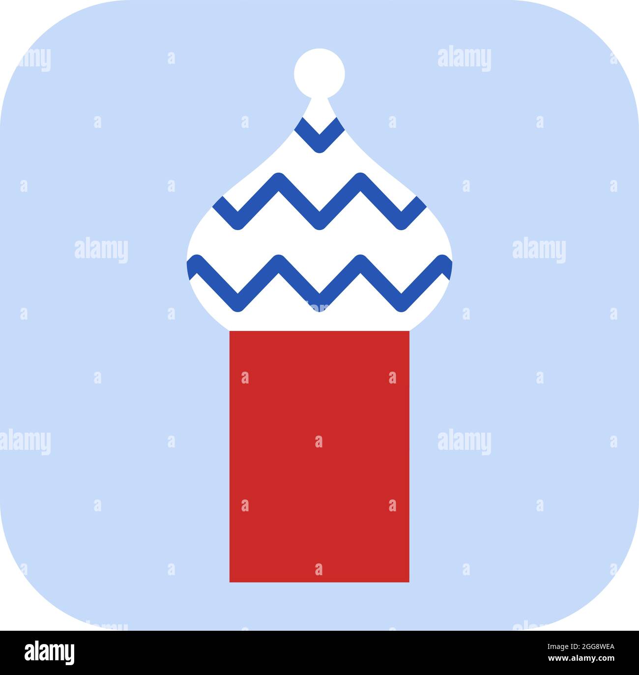 Cupola russa, illustrazione, vettore, su sfondo bianco. Illustrazione Vettoriale