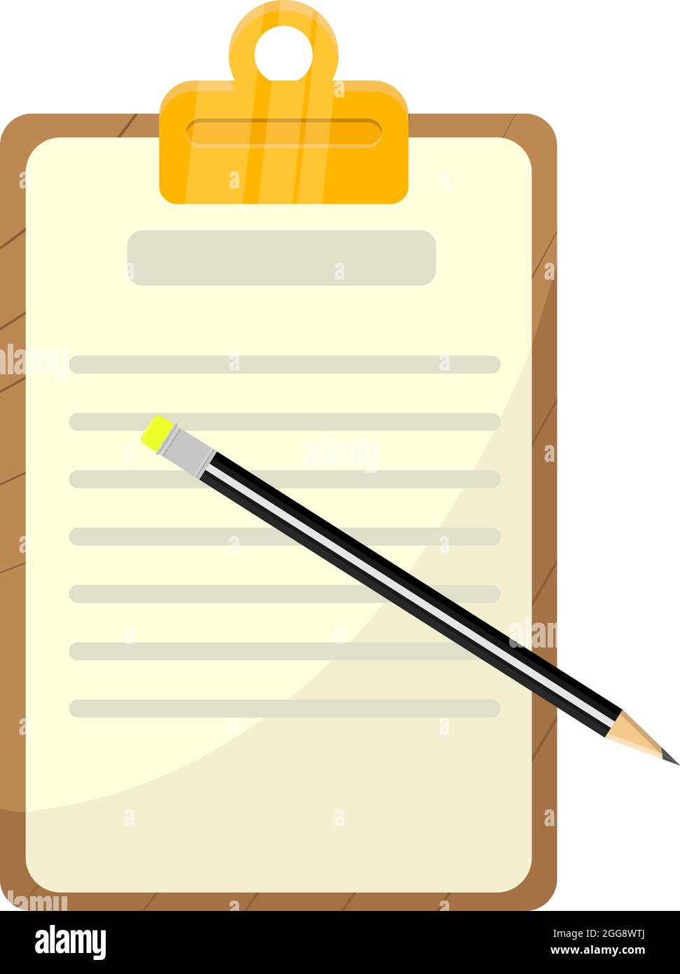 Clip board, illustrazione, vettore su sfondo bianco. Illustrazione Vettoriale