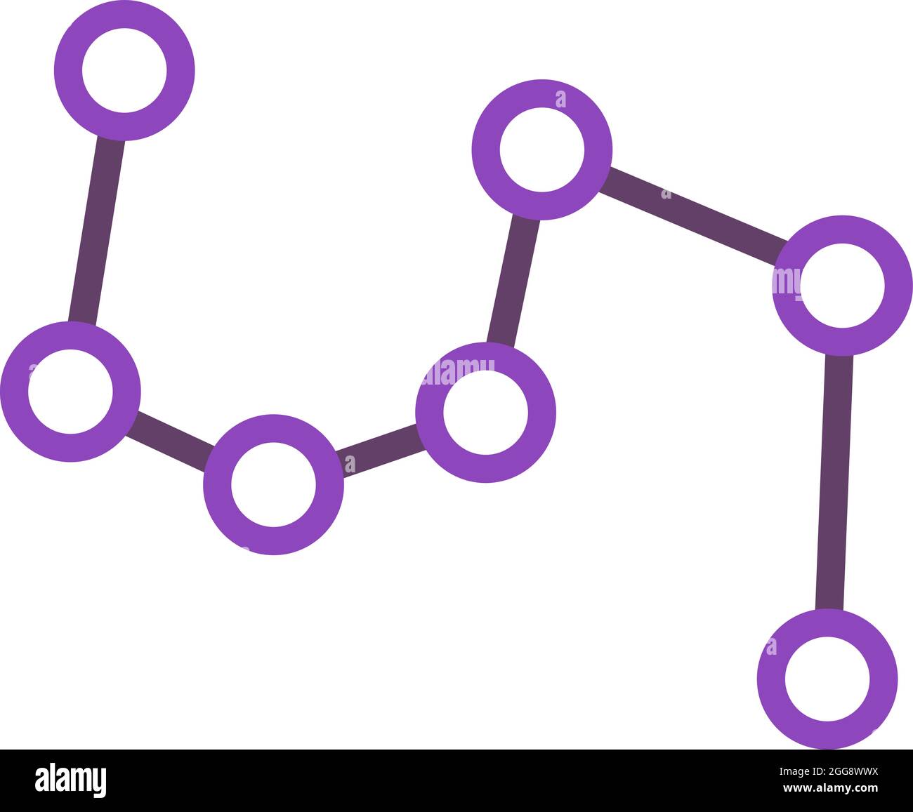 Costellazione a stella, illustrazione, vettore, su sfondo bianco. Illustrazione Vettoriale