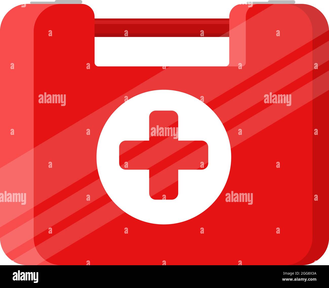 Kit di pronto soccorso, illustrazione, vettore su sfondo bianco. Illustrazione Vettoriale