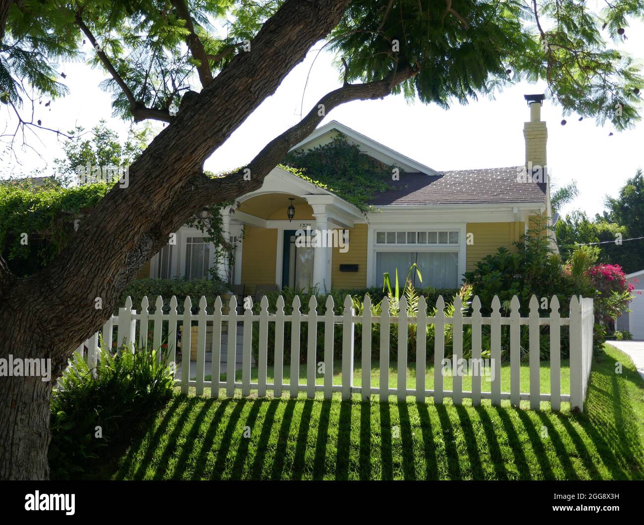 Los Angeles, California, Stati Uniti 26 agosto 2021 una vista generale dell'atmosfera dell'ex casa/casa di attrice Ann Strickland a 1329 N. Ogden Drive il 26 agosto 2021 a Los Angeles, California, Stati Uniti. Foto di Barry King/Alamy Stock Foto Foto Stock