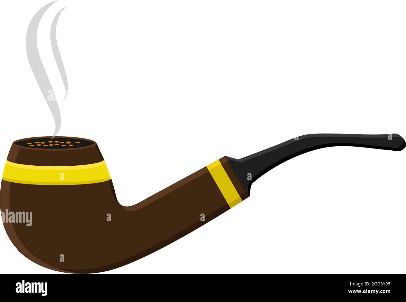 Fumatore, illustrazione, vettore su sfondo bianco. Illustrazione Vettoriale