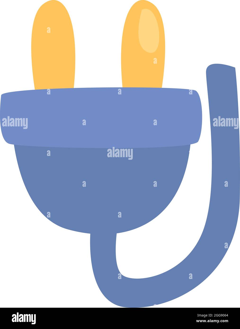 Spina elettrica, illustrazione, vettore, su sfondo bianco. Illustrazione Vettoriale