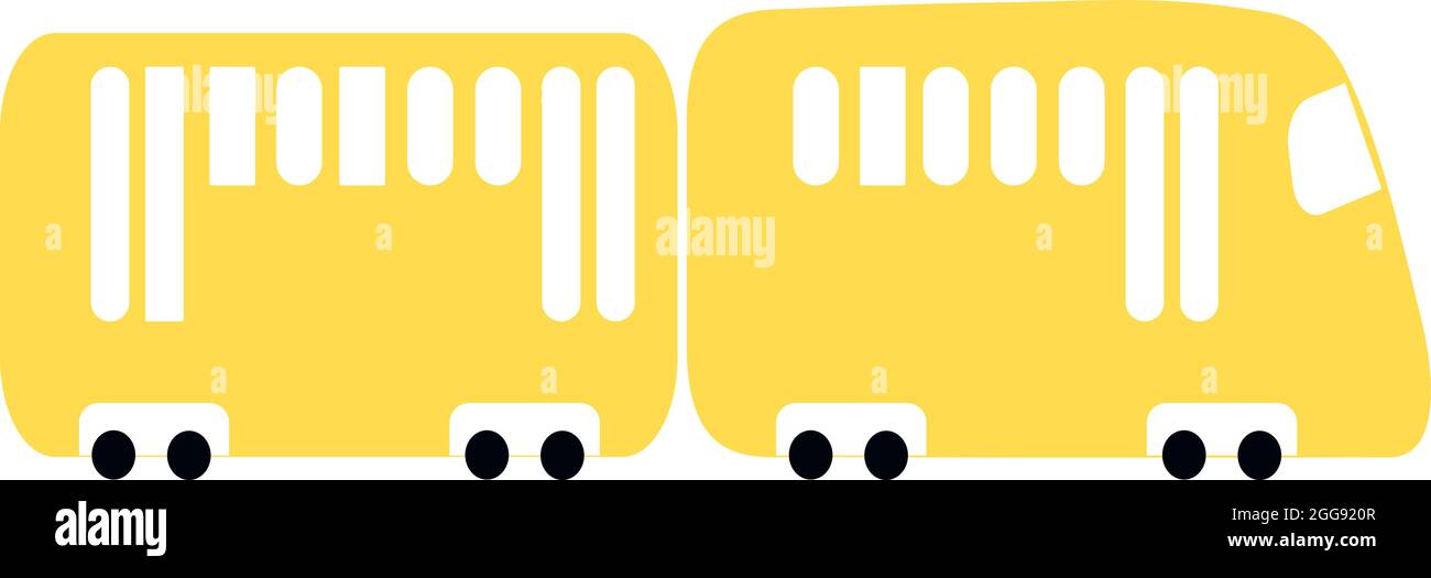 Viaggio in treno, illustrazione, vettore, su sfondo bianco. Illustrazione Vettoriale