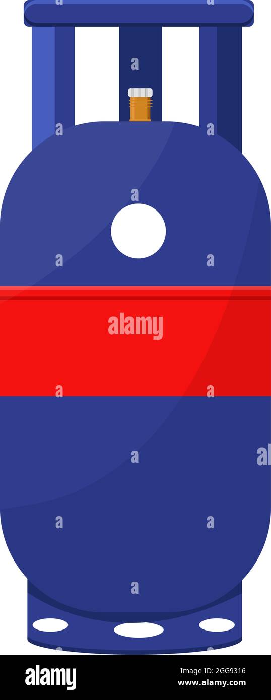 Bombola di gas, illustrazione, vettore su sfondo bianco. Illustrazione Vettoriale