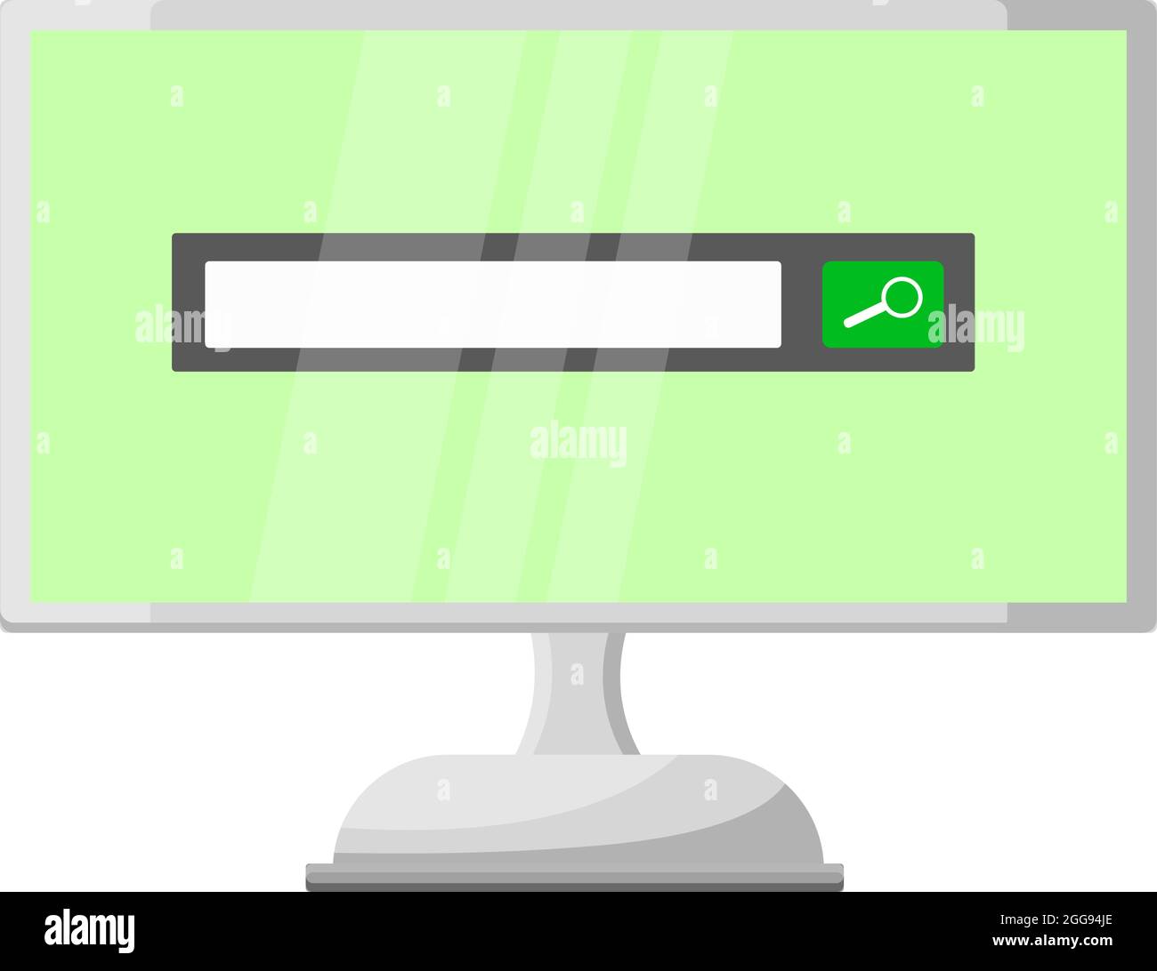 Monitor PC, illustrazione, vettore su sfondo bianco. Illustrazione Vettoriale