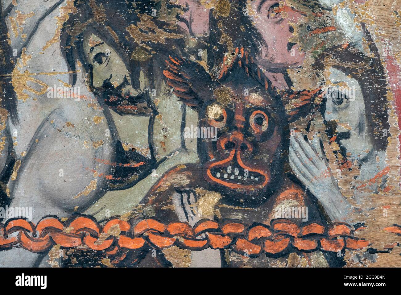 The Wenhaston Doom, St Peter's Church, Wenhaston, Suffolk, Regno Unito Foto Stock