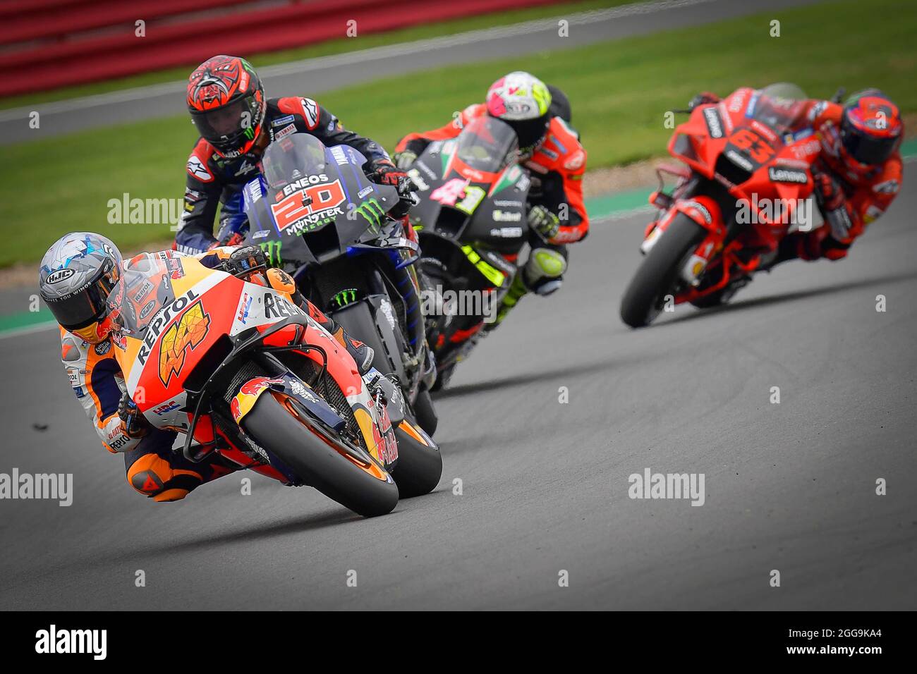 Silverstone, Regno Unito. 29 agosto 2021. Gare del MotoGP Monster Energy Gran Premio di Gran Bretagna al circuito di Silverstone, Regno Unito, 29 agosto 2021 nella foto: Spagna Pol Espargaró Carreras del Gran Premio Monster Energy de Gran Bretaña de MotoGP en el circuito de Silverstone, UK 29 de Agosto de 2021 POOL/ MotoGP.com/Cordon Press le immagini saranno solo per uso editoriale. Credito obbligatorio: © motogp.com Credit: CORDON PRESS/Alamy Live News Foto Stock