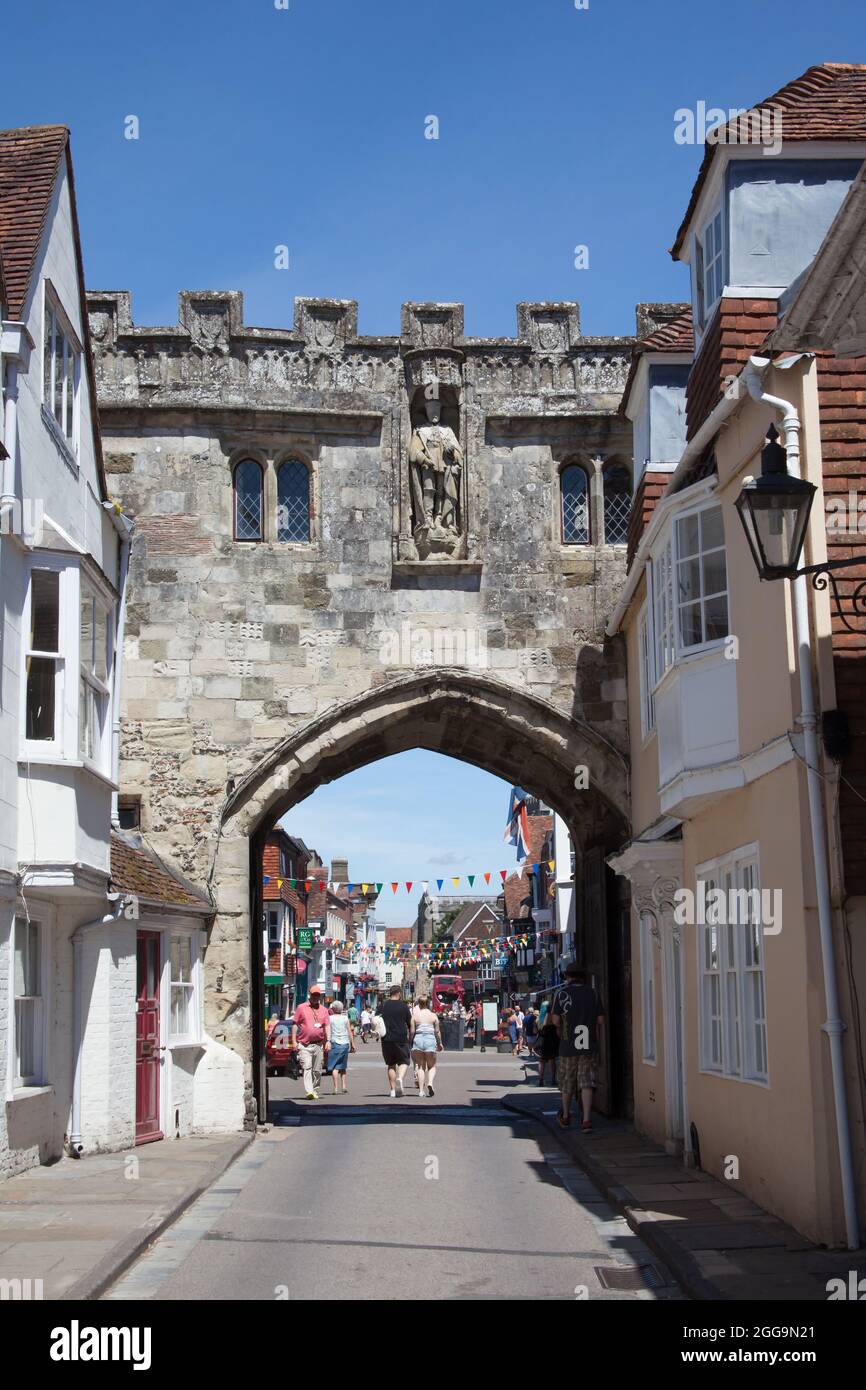 High Street Gate a Salisbury, Wiltshire nel Regno Unito Foto Stock