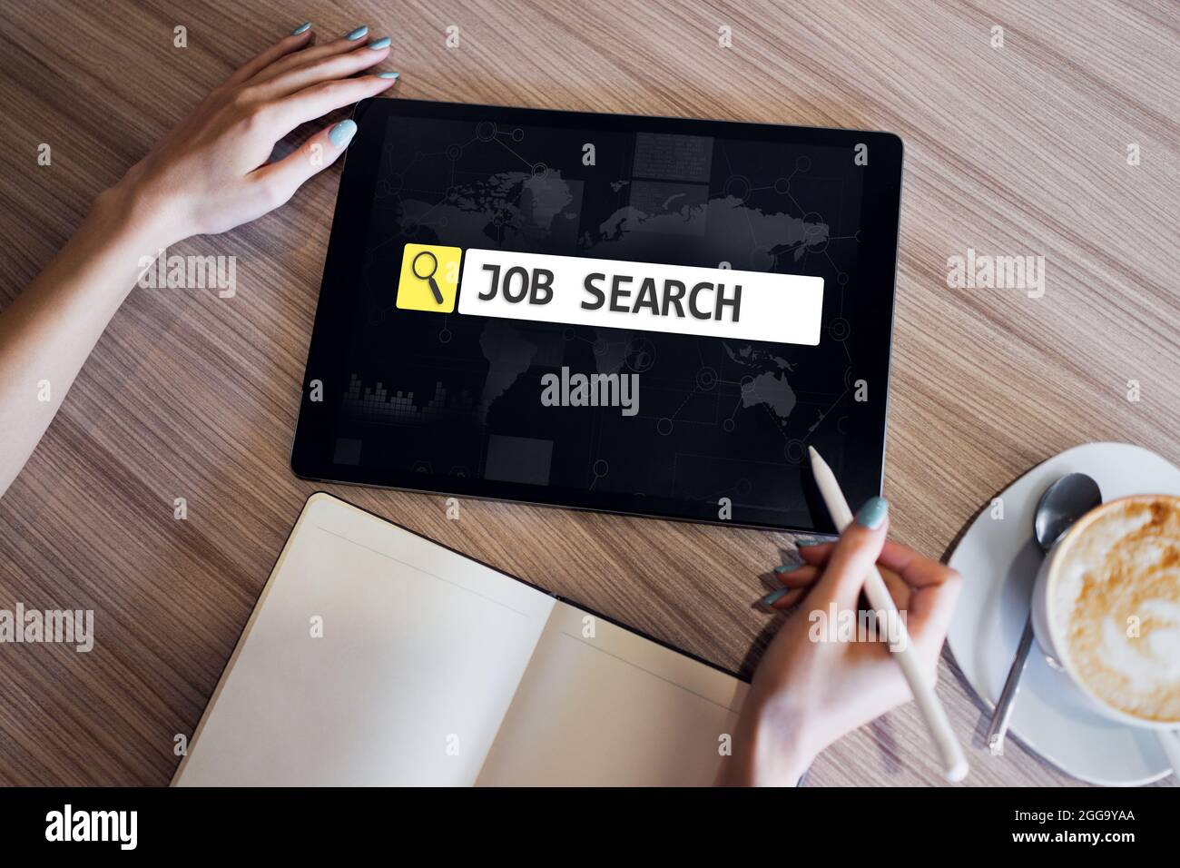 Ricerca di lavoro, occupazione, assunzione e concetto di gestione delle risorse umane Foto Stock