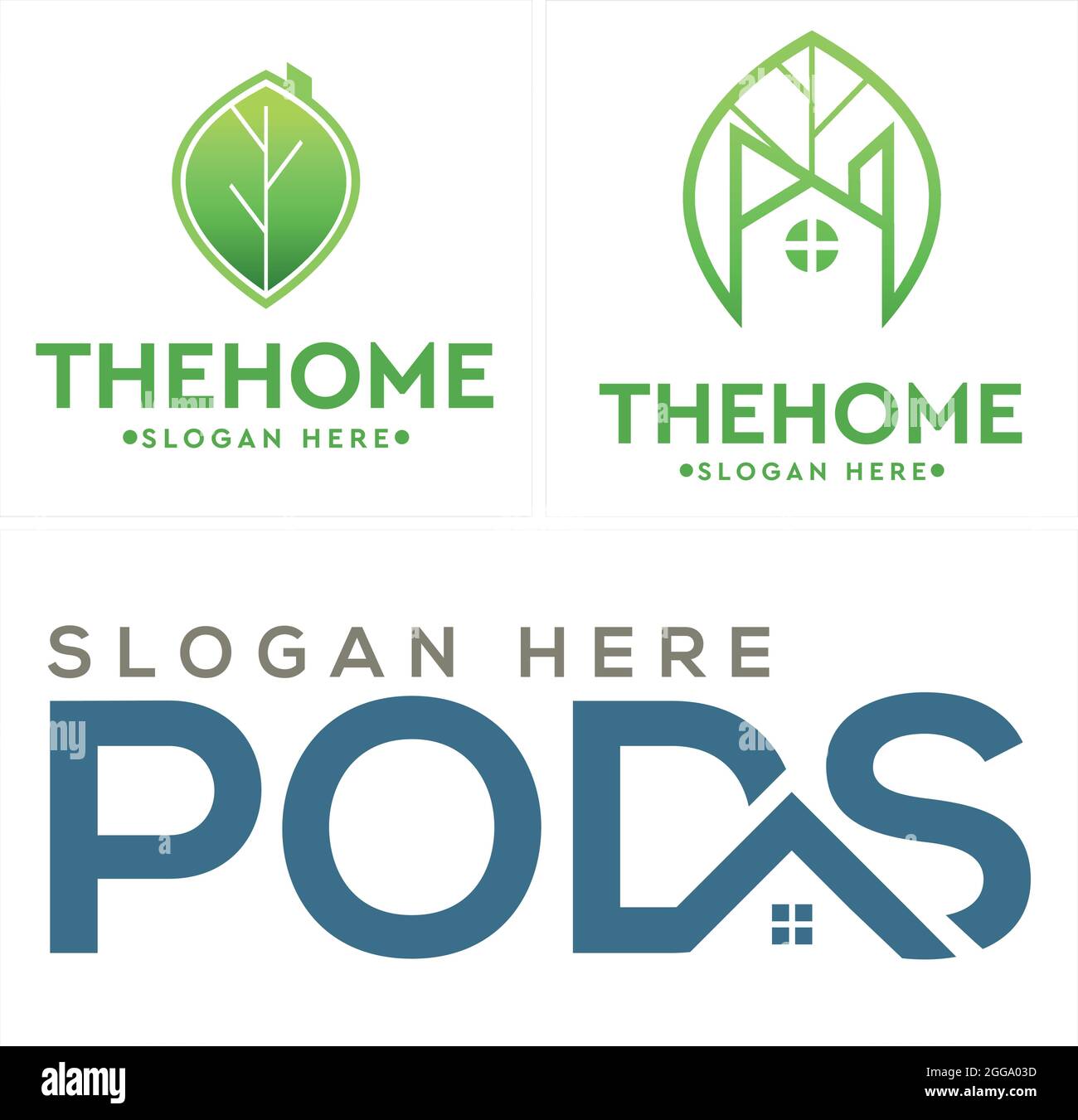 Immobiliare business concept icona mutuo logo design Illustrazione Vettoriale