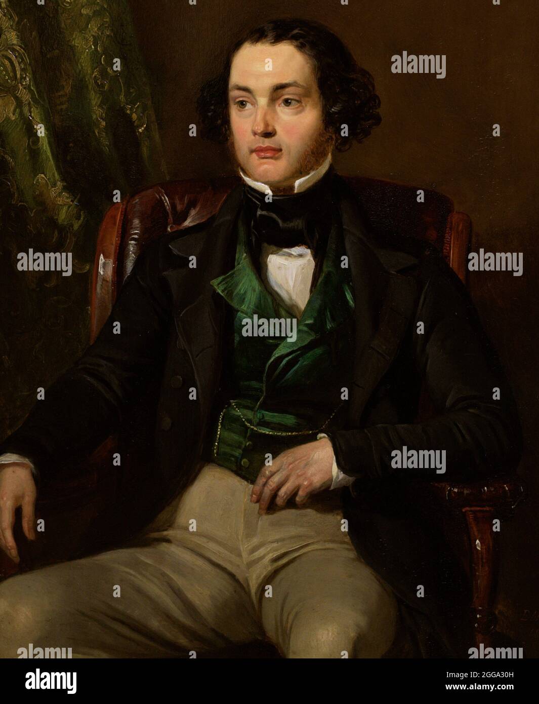 Daniel Maclise (1806-1870). Pittore irlandese. Ritratto di Edward Matthew Ward (1816-1879). Olio su pannello (45,7 x 35,2 cm), 1846. National Portrait Gallery. Londra, Inghilterra, Regno Unito. Foto Stock
