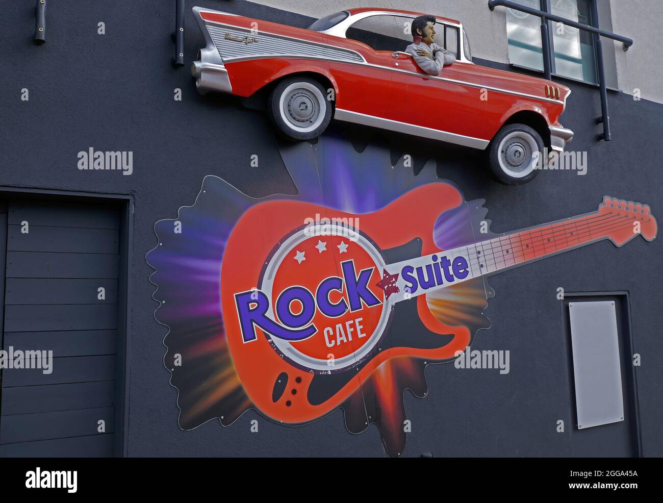 Rock Suite Café Wall icona Wrexham Regno Unito Foto Stock