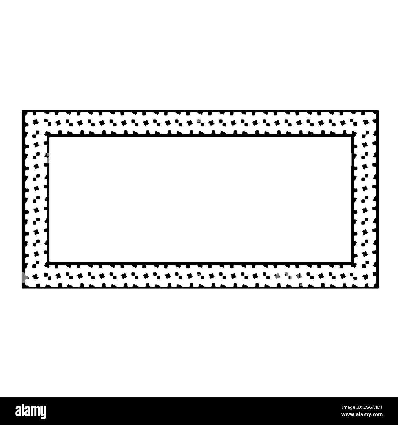 Cornice rettangolare bianca e nera con ornamento, modello di certificato  vettoriale, elemento decorativo in stile retrò Immagine e Vettoriale - Alamy
