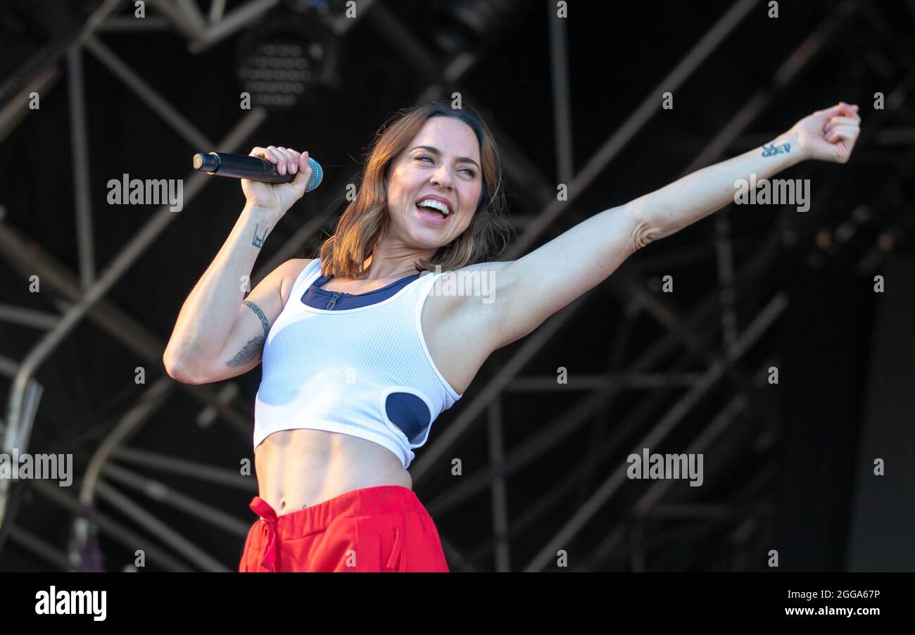 Mel C al Victorious Festival 2021, Portsmouth, Hampshire, Regno Unito. 29 ago 2021. Credit: Charlie Raven/Alamy Live News Foto Stock