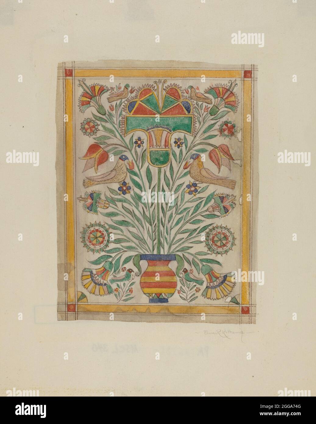 Pa. German Fractur, 1935/1942. Foto Stock