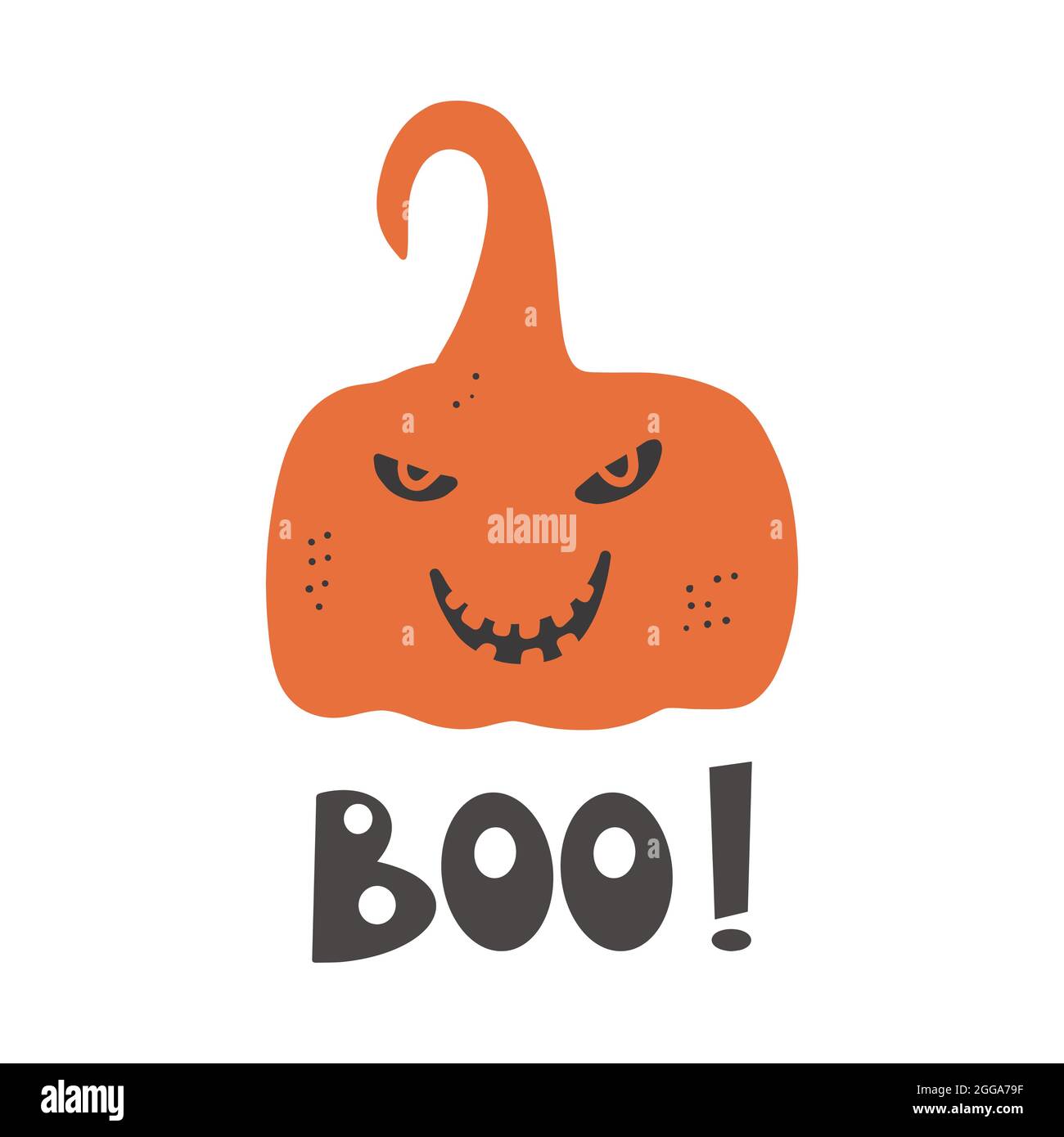 Boo Halloween silhouette Halloween scena zucca Halloween icone Illustrazione Vettoriale