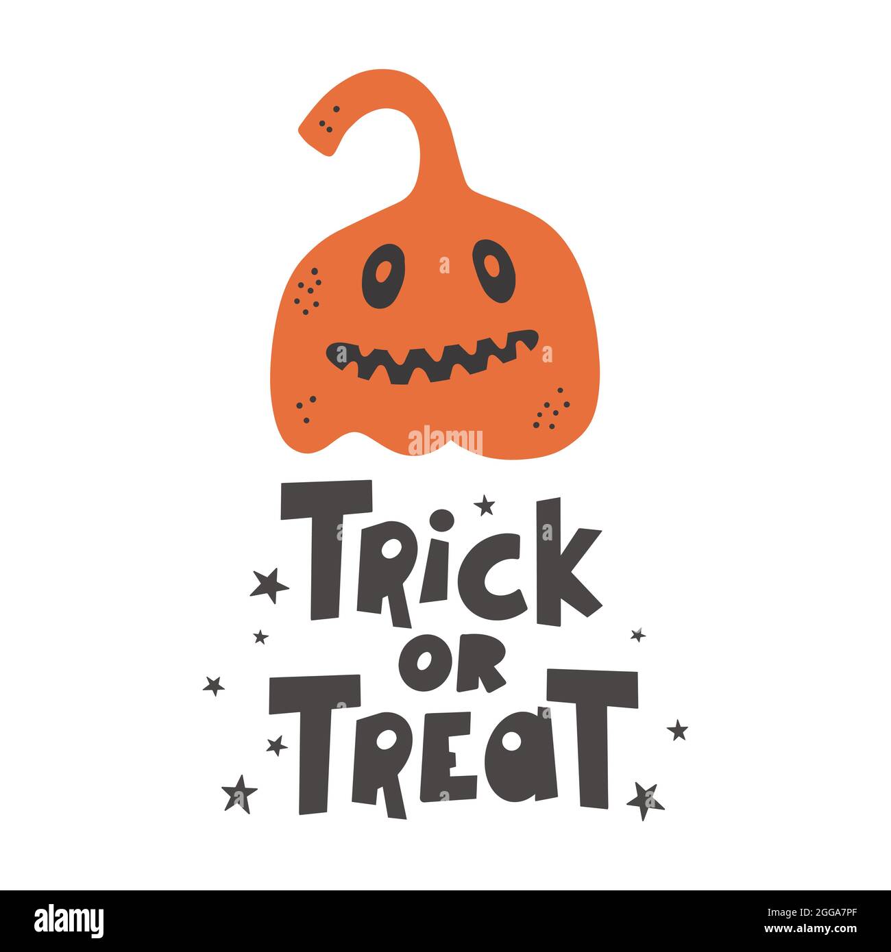 Trucco o trattare Halloween silhouette Halloween scena zucca Halloween icone Halloween Illustrazione Vettoriale