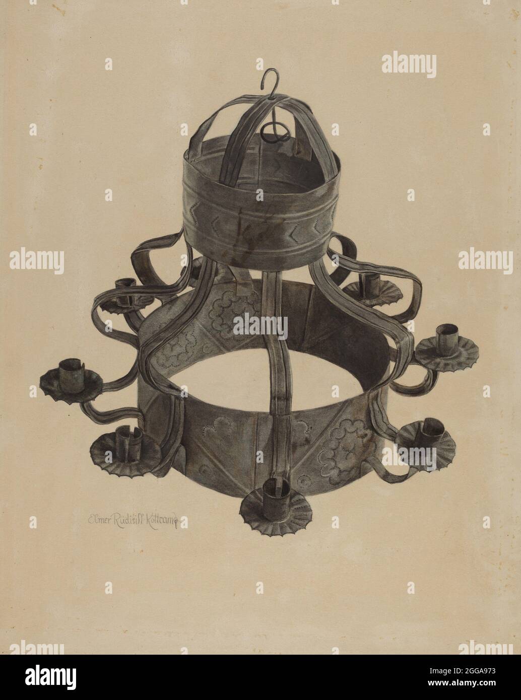 Lampadario tedesco Pa., 1935/1942. Foto Stock