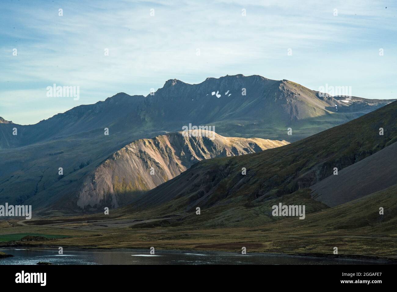 Le campane vicino Grundafjordur sulla penisola di Snaefelsnes Islanda occidentale Foto Stock