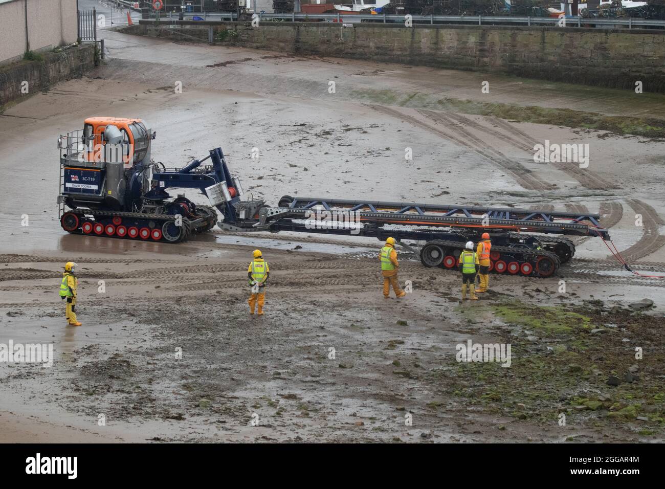 Trattore Shannon SLARS David Cooper al porto di Seahouses; North Sunderland; Northumberland; Inghilterra. Foto Stock