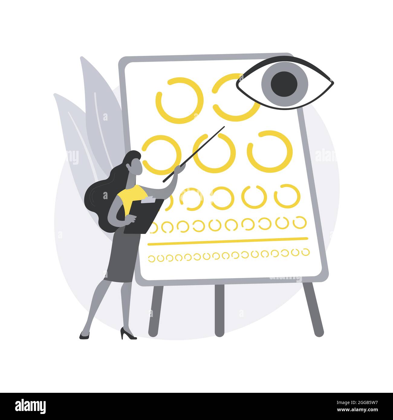 Illustrazione vettoriale del concetto astratto di screening visivo. Illustrazione Vettoriale