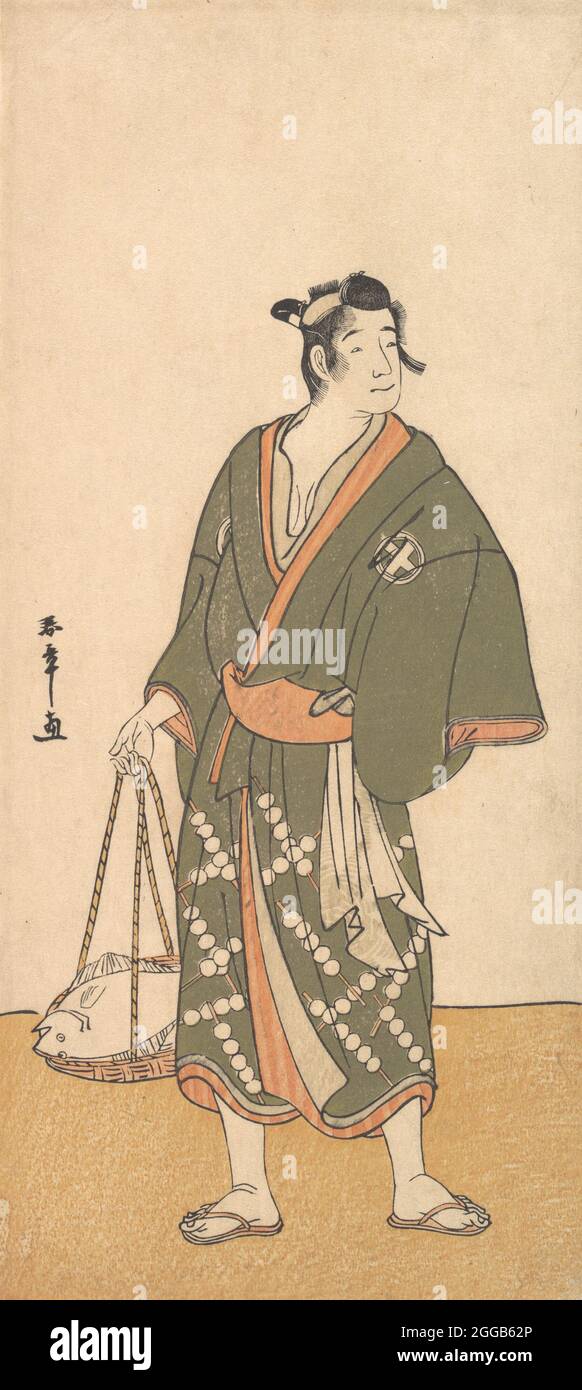 L'attore Otani Hiroemon III come Pesce Peddler, 1726-1792. Foto Stock