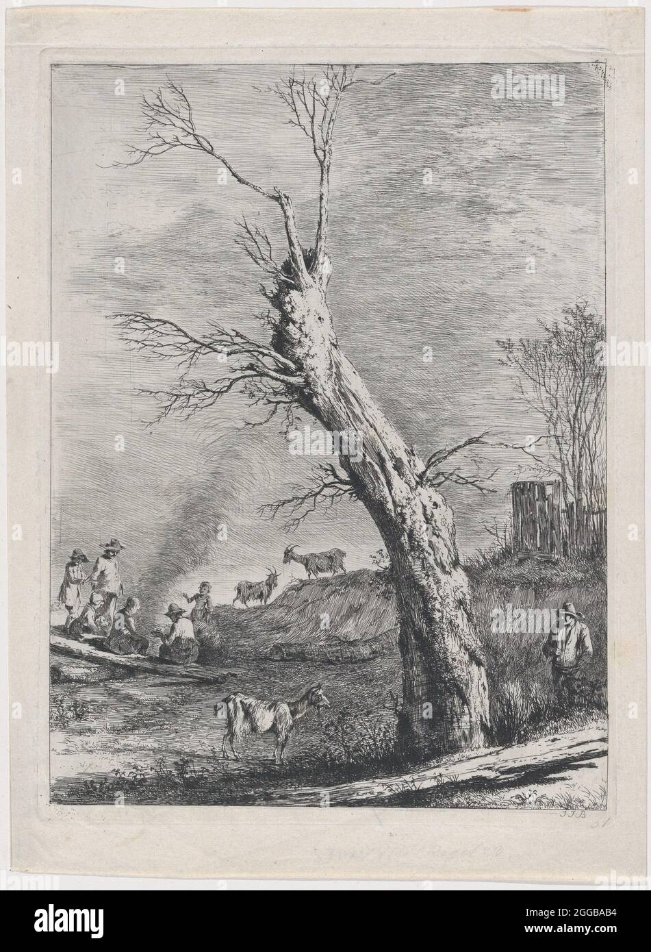 Inverno, dopo un disegno completato a Saint-Chamond, 1795. Foto Stock