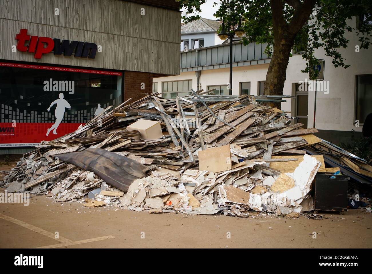 La città di Euskirchen Schleiden dopo il disastro alluvionale nell'Eifel. Foto Stock