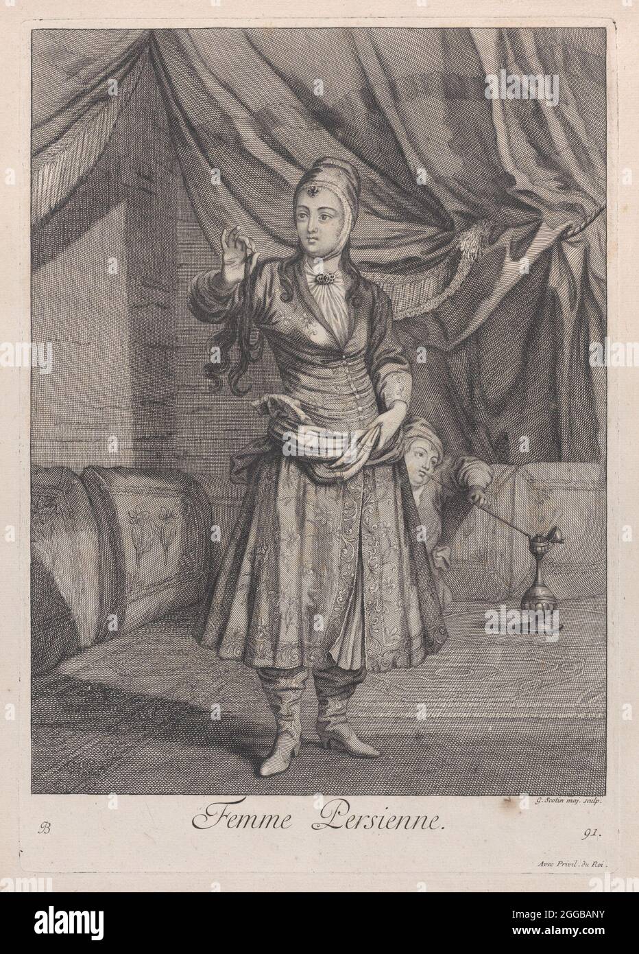 Femme Persienne, 1714-15. Foto Stock