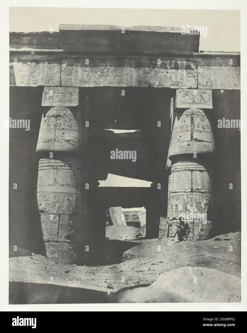 Karnak, Portique du Temple de Khons; th&#xe8;bes, 1849/51, stampato 1852. Un'opera fatta di carta salata stampata, piatto 29 dall'album "egypte, nubie, palestine et syrie" (1852). Foto Stock