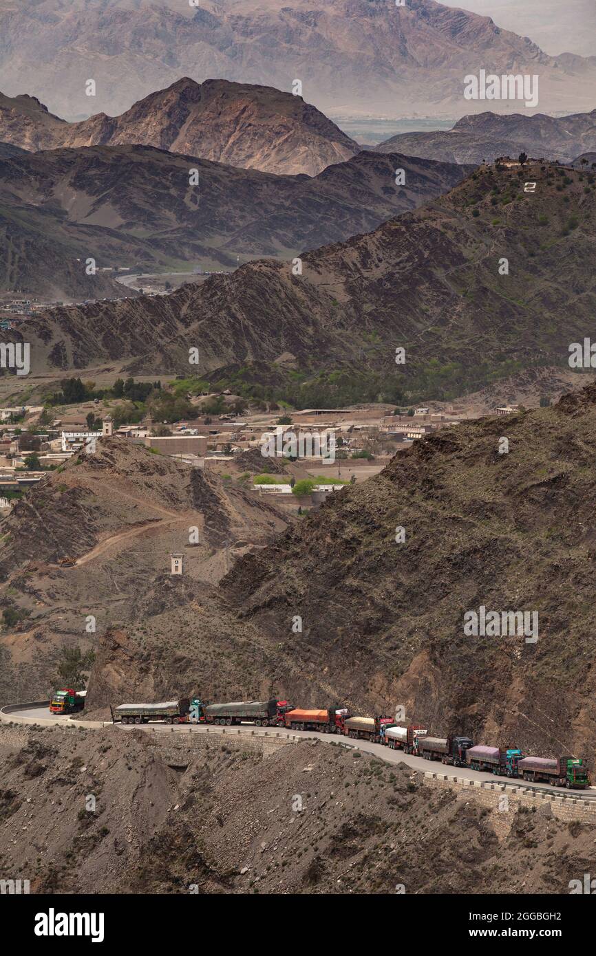 Pakistan Afghanistan confine Torkham Pakistan. Foto Stock