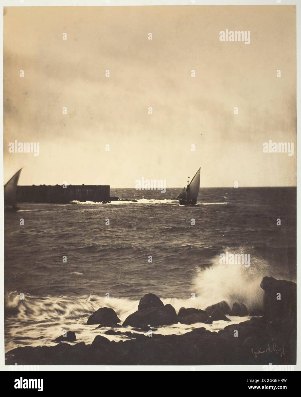 The Breaking Wave, 1857. Stampa albume, n. 15 dall'album "Vistas del Mar". Foto Stock