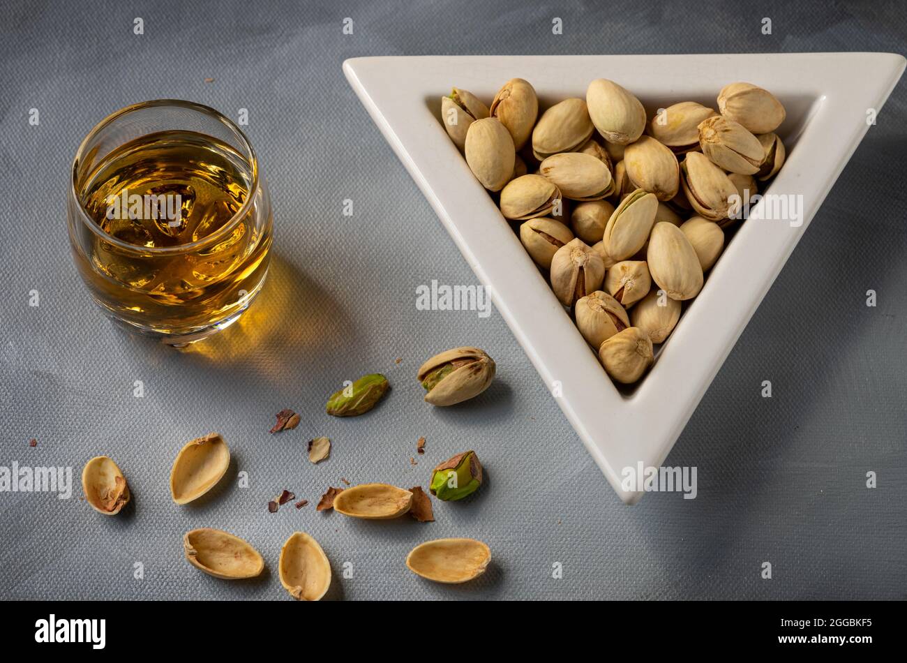 Pistacchi e Whiskey Foto Stock