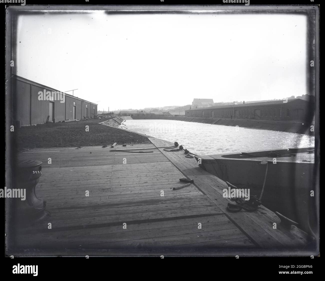 USFC Steamer "Albatross" Survey of Fishing Banks da Newport a Terranova, 1885. Dock asciutto. Foto Stock