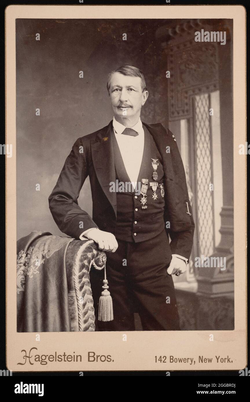 Ritratto di J. Watts (John Watts) De Peyster (1821-1907), prima del 1896. Foto Stock